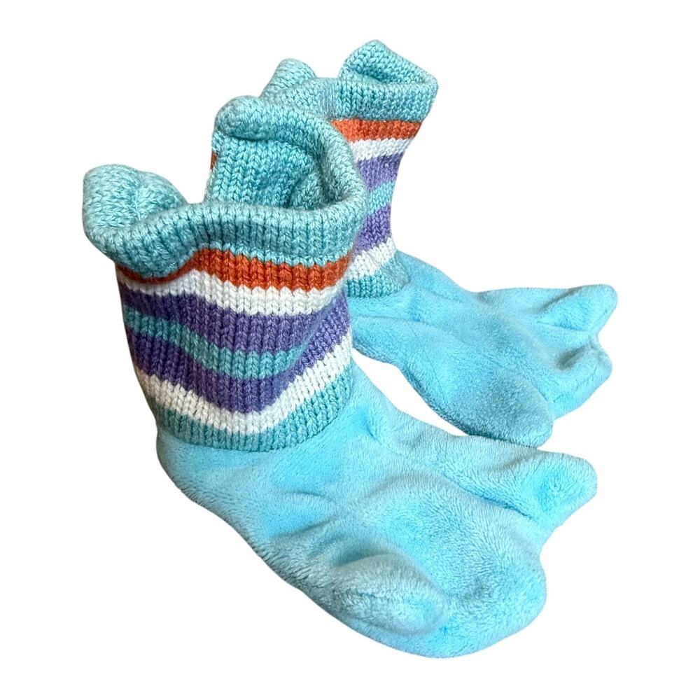 Beastly Booties Rich Frog Blue Baby Slippers Socks Sea Bird Infant 0-6 Months